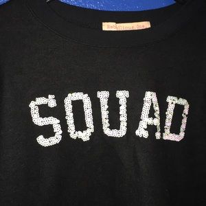 Cropped “Squad” Long Sleeve